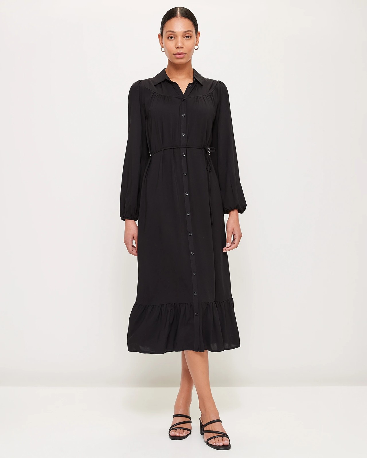 Long Sleeve Button Through Dress - Preview | Target Australia