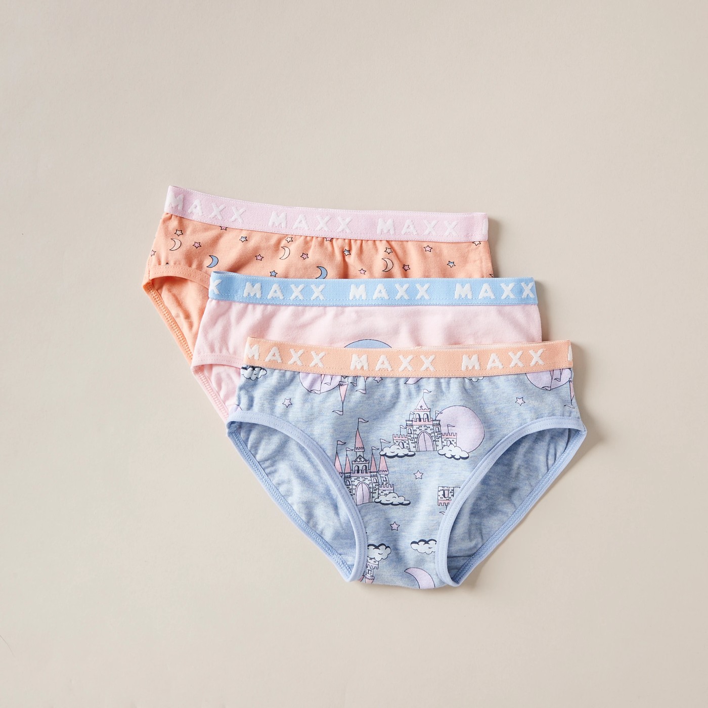Maxx 3 Pack Girls Briefs 5 of 5