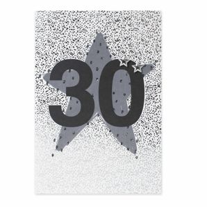 Connections from Hallmark 30th Birthday Card - Silver Stars and Dots product image