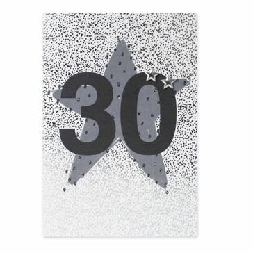 Connections from Hallmark 30th Birthday Card - Silver Stars and Dots