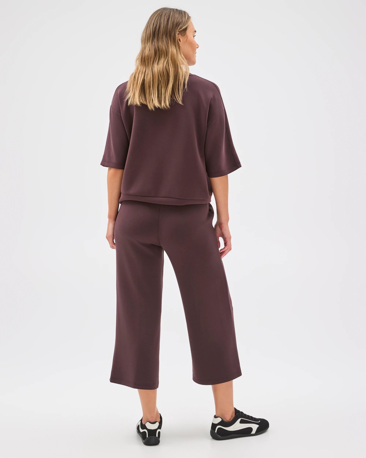 Active Summer Movement Yoga Culotte Pants - Raisin 5 of 6