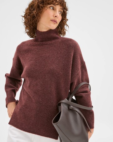 Super Soft Mock Neck Sweater