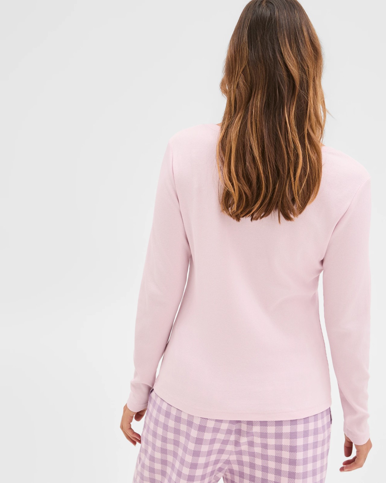 Australian Cotton Blend Henley Soft V-Neck T-Shirt - Pink 4 of 6