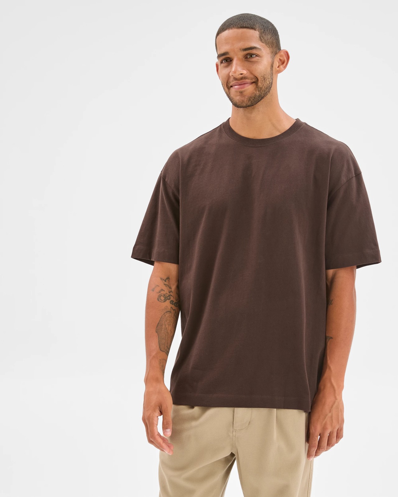 Australian Cotton Oversized T-Shirt - Chocolate 2 of 6