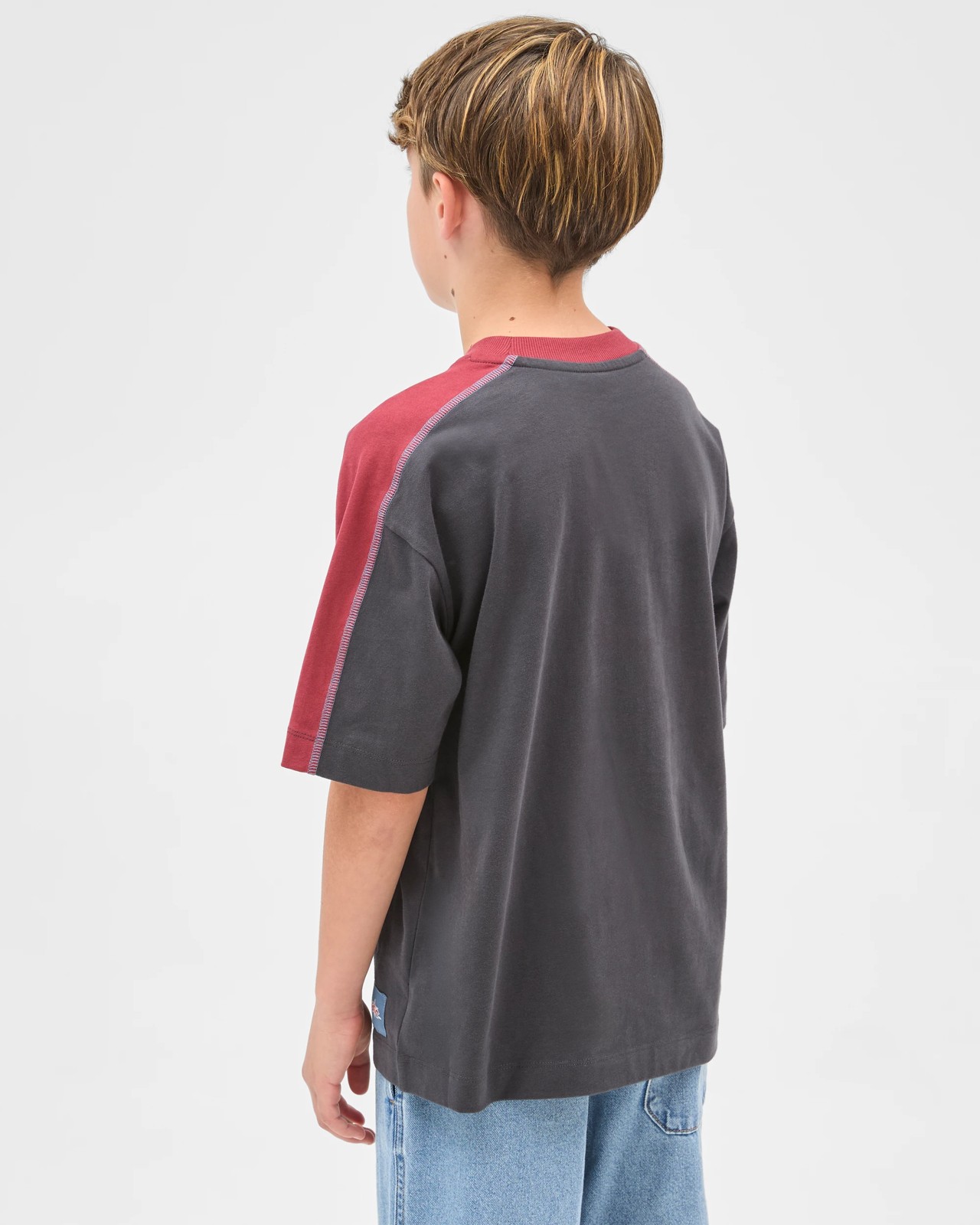 Australian Cotton Oversized Embellished T-Shirt - Charcoal 4 of 6