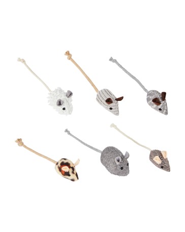 Cat Toy Mouse 6 Pack - Anko