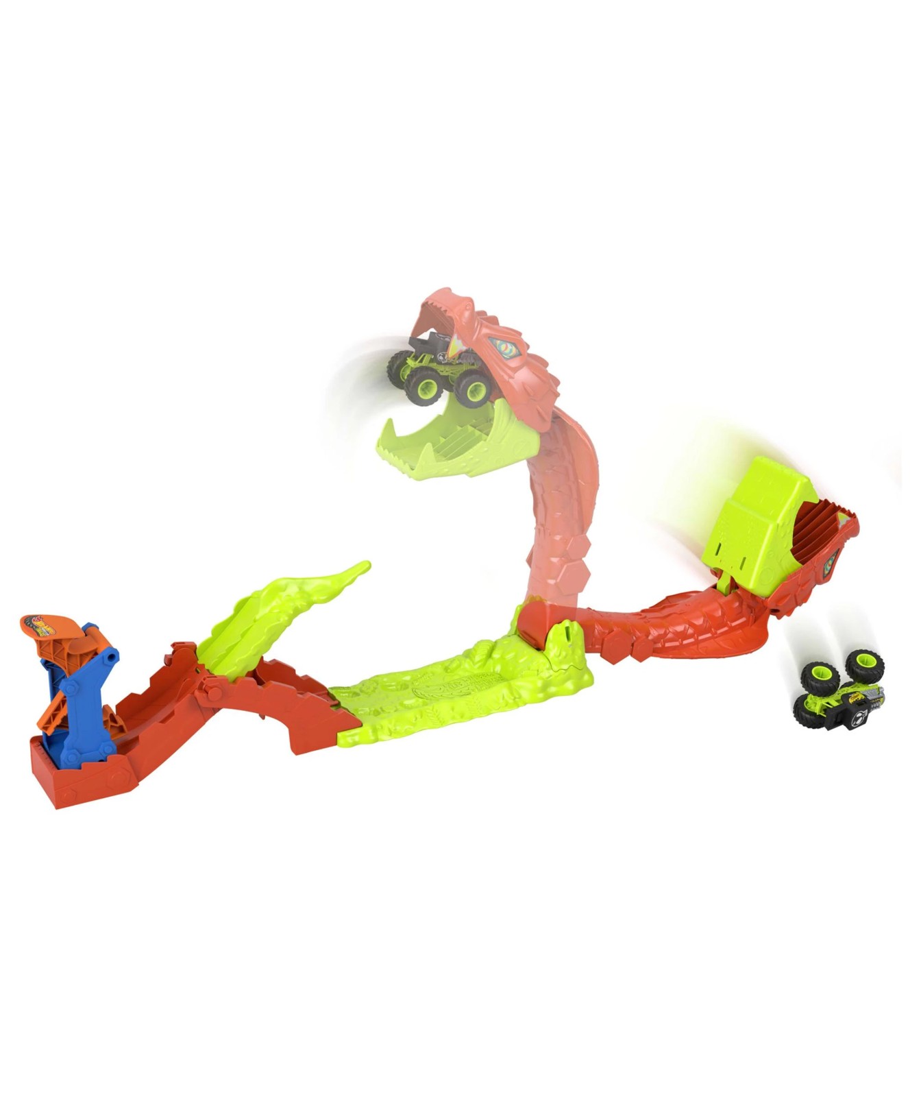 Hot Wheels Monster Trucks Snake Slam Takedown Playset with 1:64 Scale Bone Shaker  4 of 6