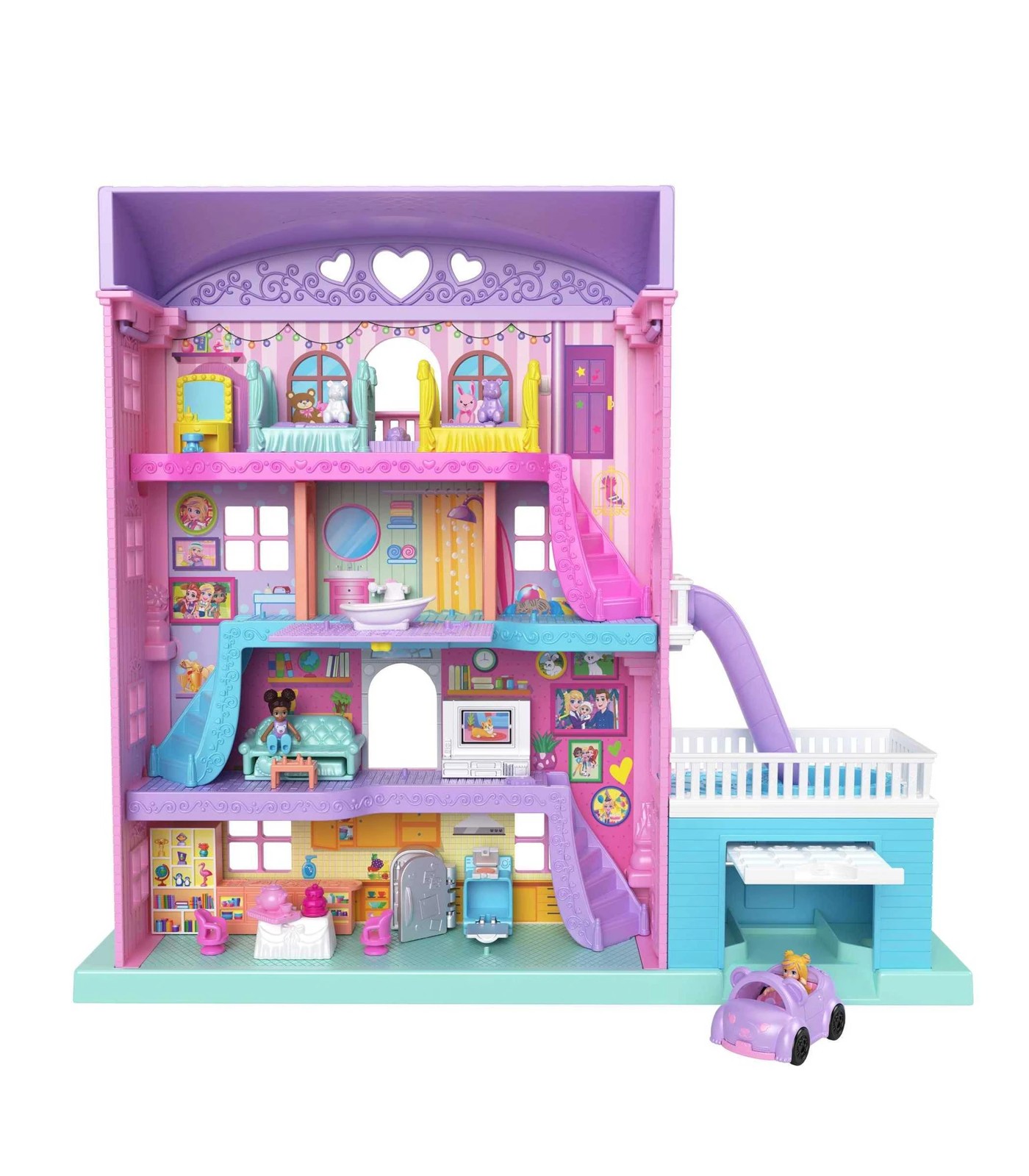 Polly Pocket Pajama Party Sleepover Adventure House Playset | Target ...