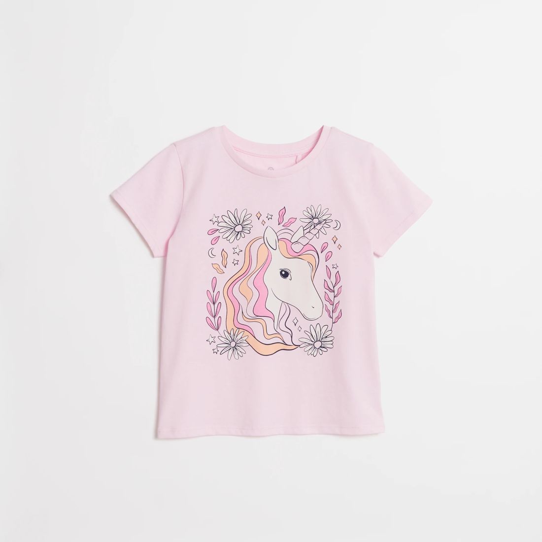 Organic Cotton Print Tshirt Light Pink Unicorn Target Australia