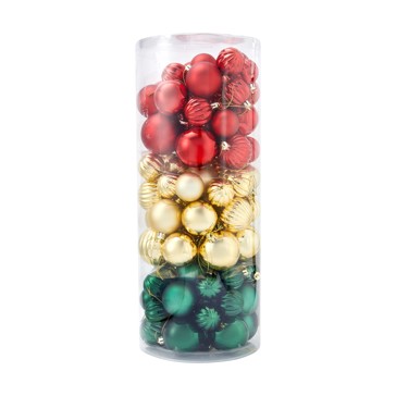 100 Pack Traditional Christmas Baubles - Anko