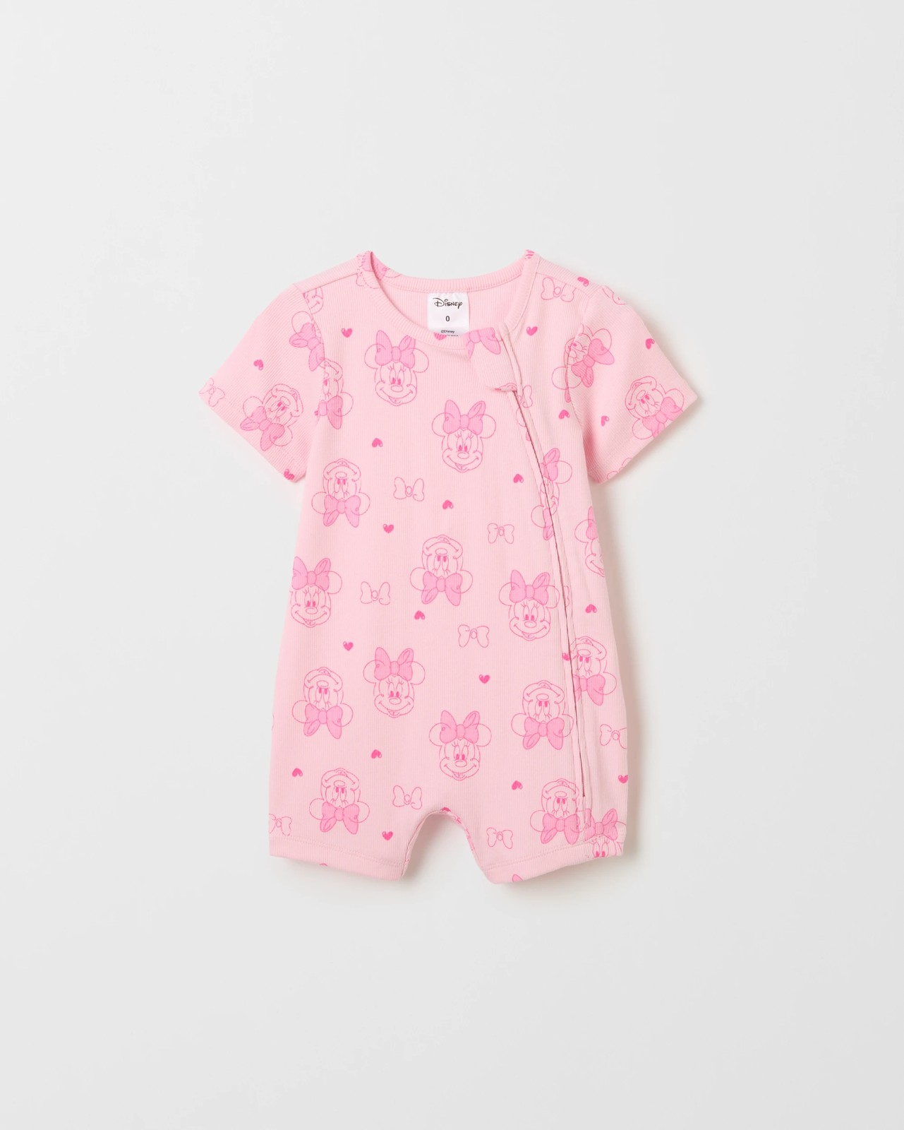 Licensed Disney Organic Cotton 2 Pack Baby Romper - Pink 3 of 4