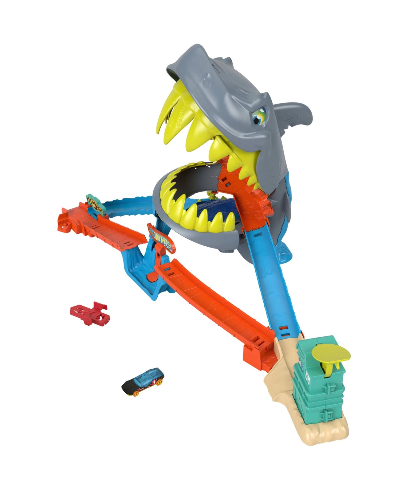 Hot Wheels City Shark Chomp Beach Playset & 1:64 Scale Die-Cast Toy Car 2 of 6