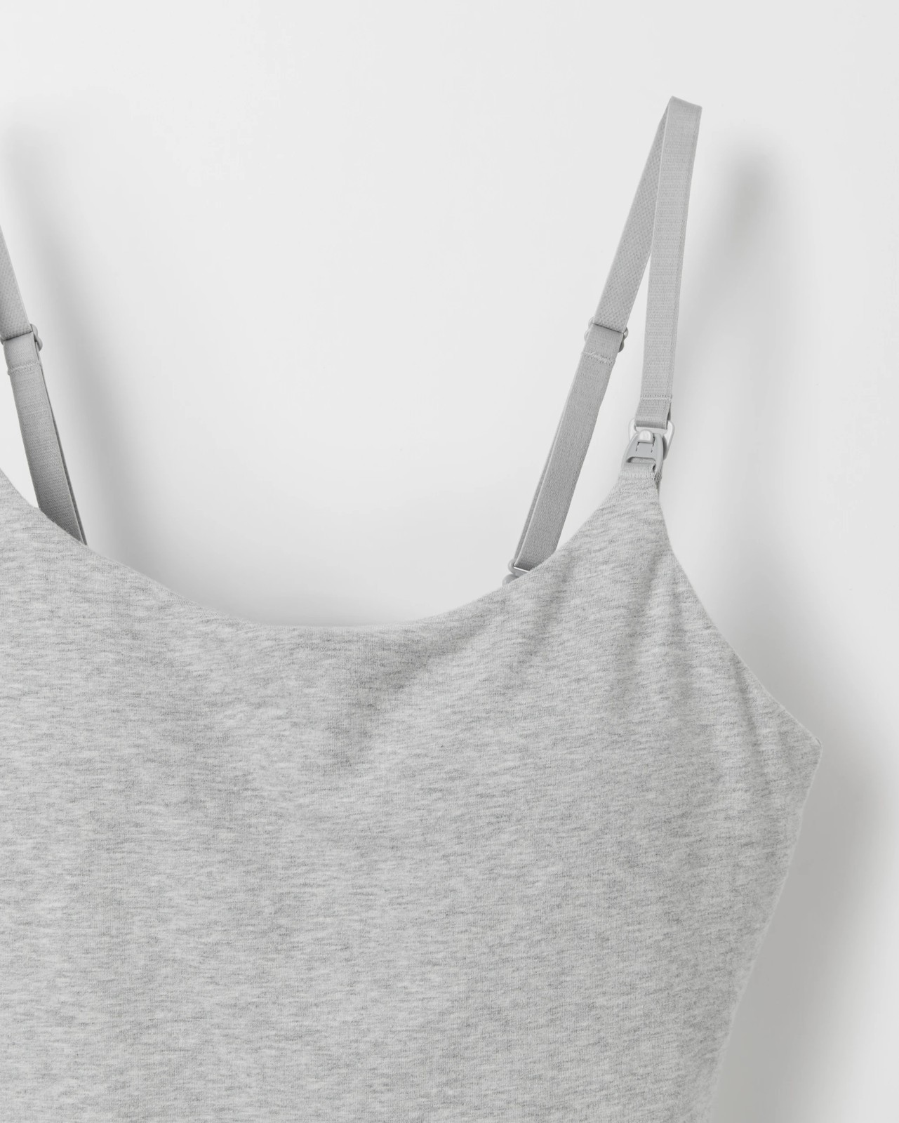 Organic Cotton Maternity Nursing Cami - Grey Marle 2 of 4
