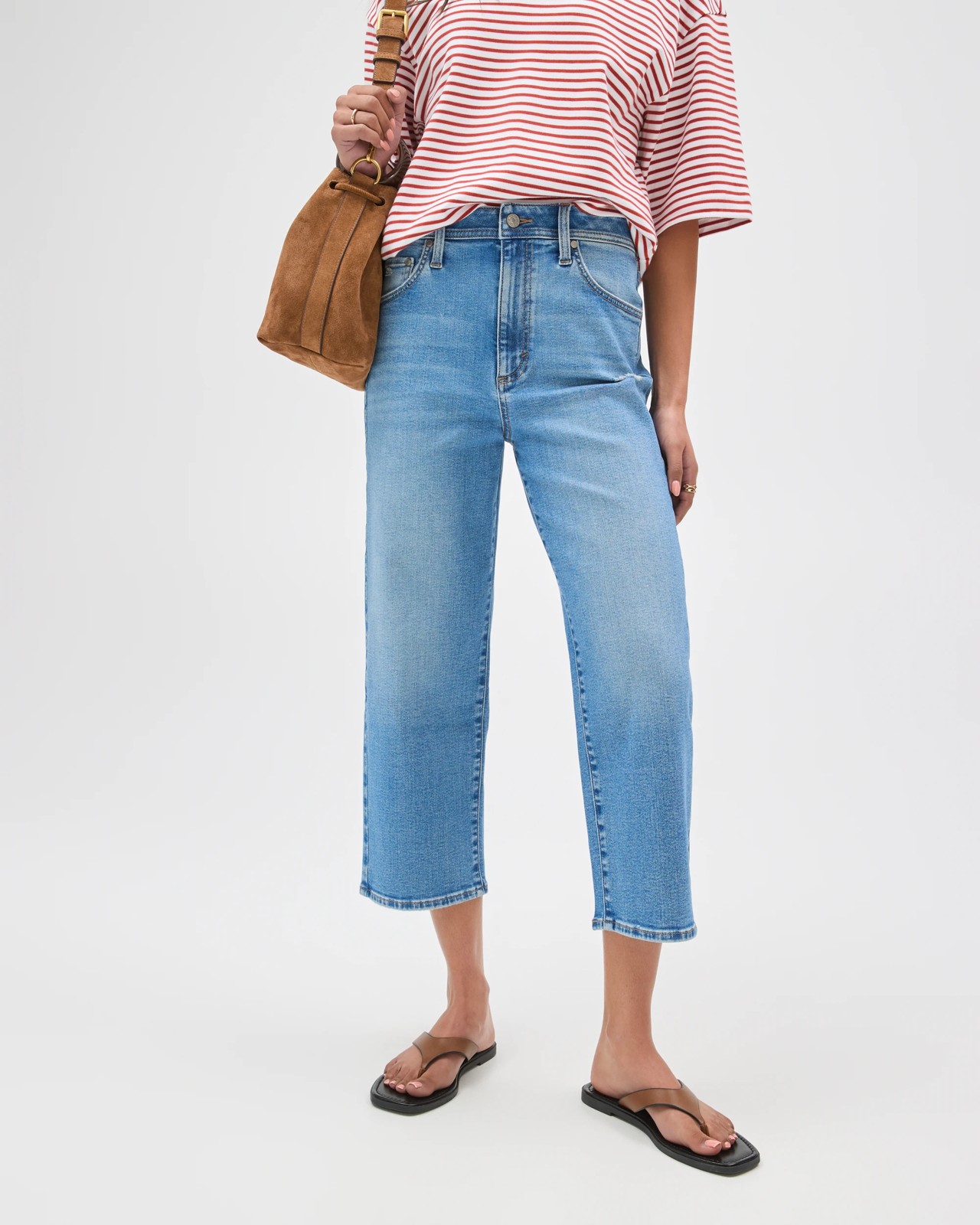 Tara Slim Fit Straight Leg Cropped Denim Jeans 3 of 5