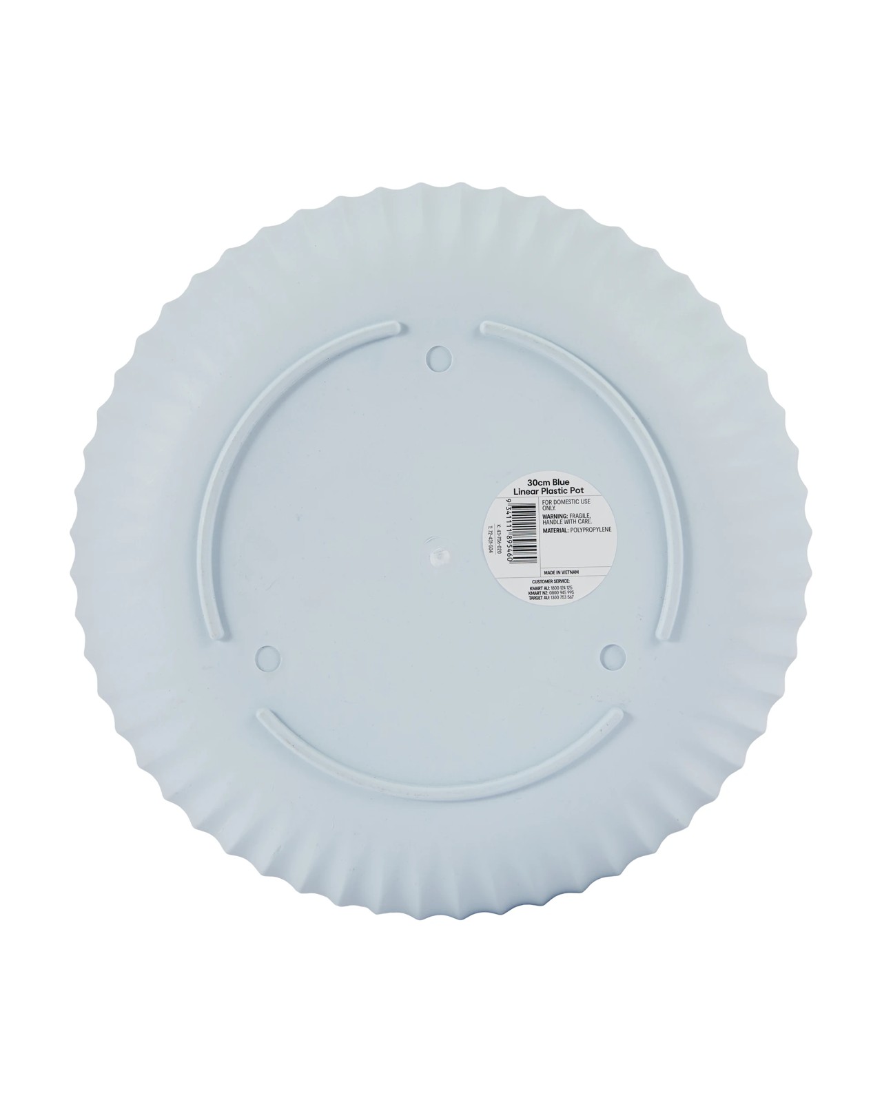 Anko 30cm Linear Plastic Pot - Blue 3 of 3