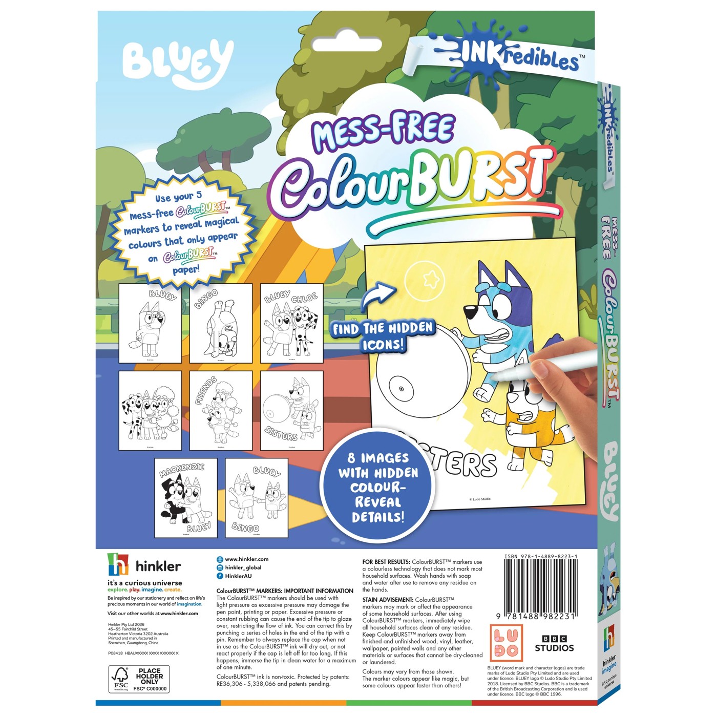 INKredibles Bluey Mess-Free ColourBurst Activity Kit - Book 2 of 5