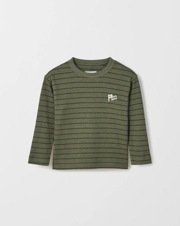 Australian Cotton Blend Long Sleeve Stripe T-Shirt