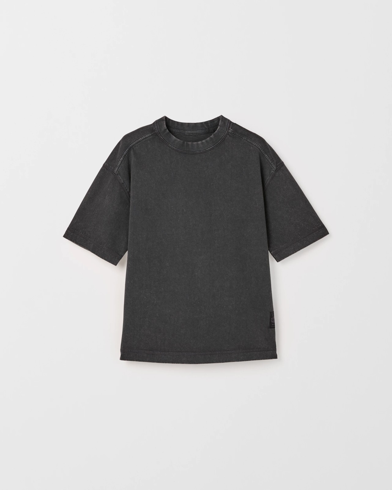 Australian Cotton Oversized Washed T-Shirt - Black 5 of 6