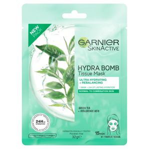 Garnier SkinActive Hydra Bomb Tissue Mask 32g - Green Tea & Hyaluronic Acid product image