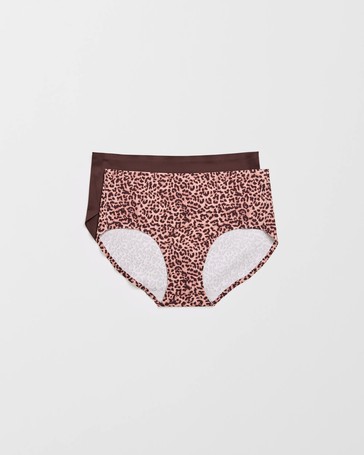 Smooth Moves 2 Pack Bonded No Show Midi Briefs