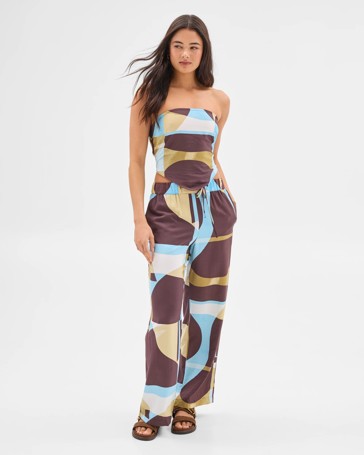 Printed Elasticated Pants - Lily Loves