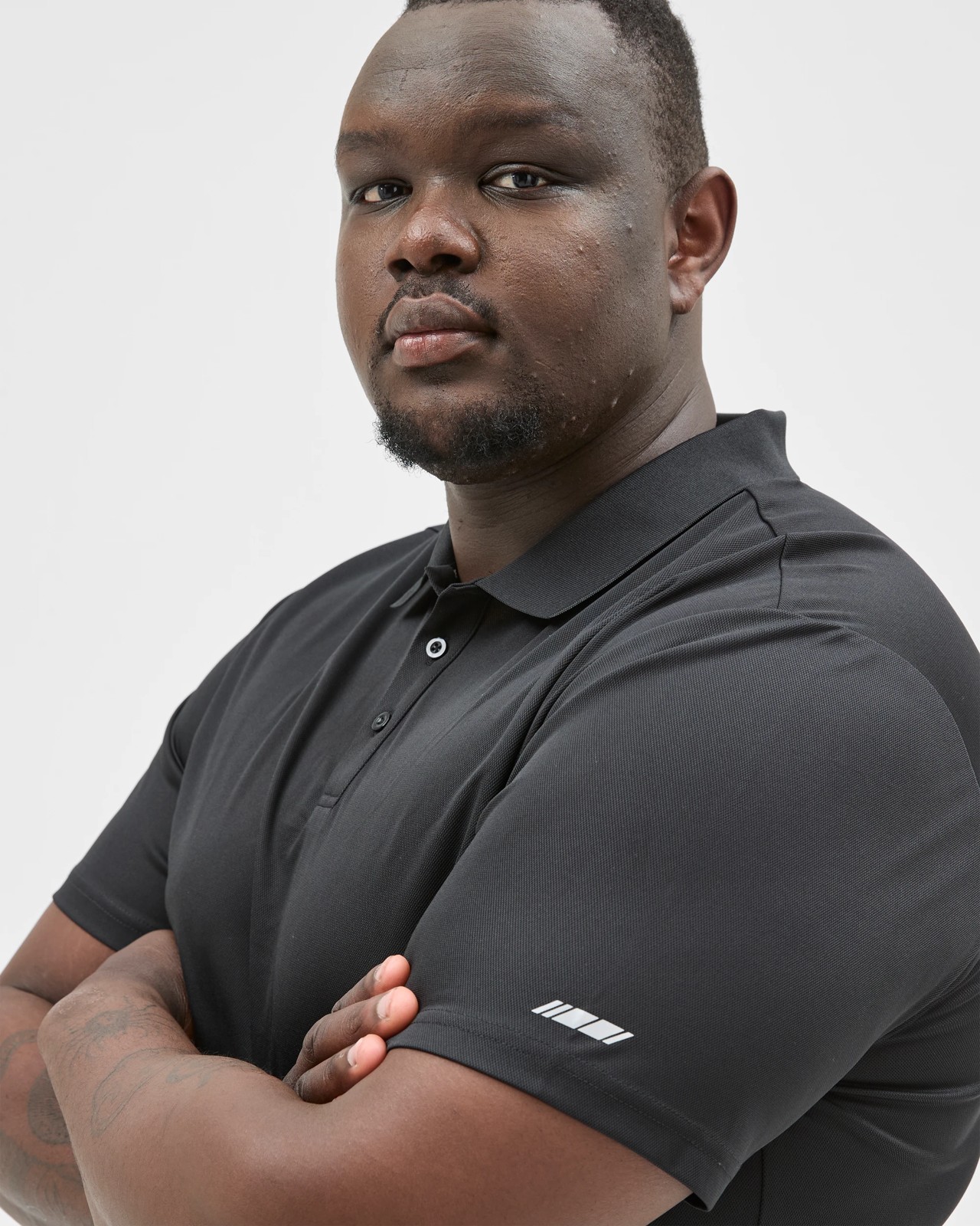Plus Size Active Polo Top - Black 5 of 5