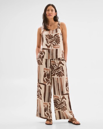 European Linen Wide Leg Pants