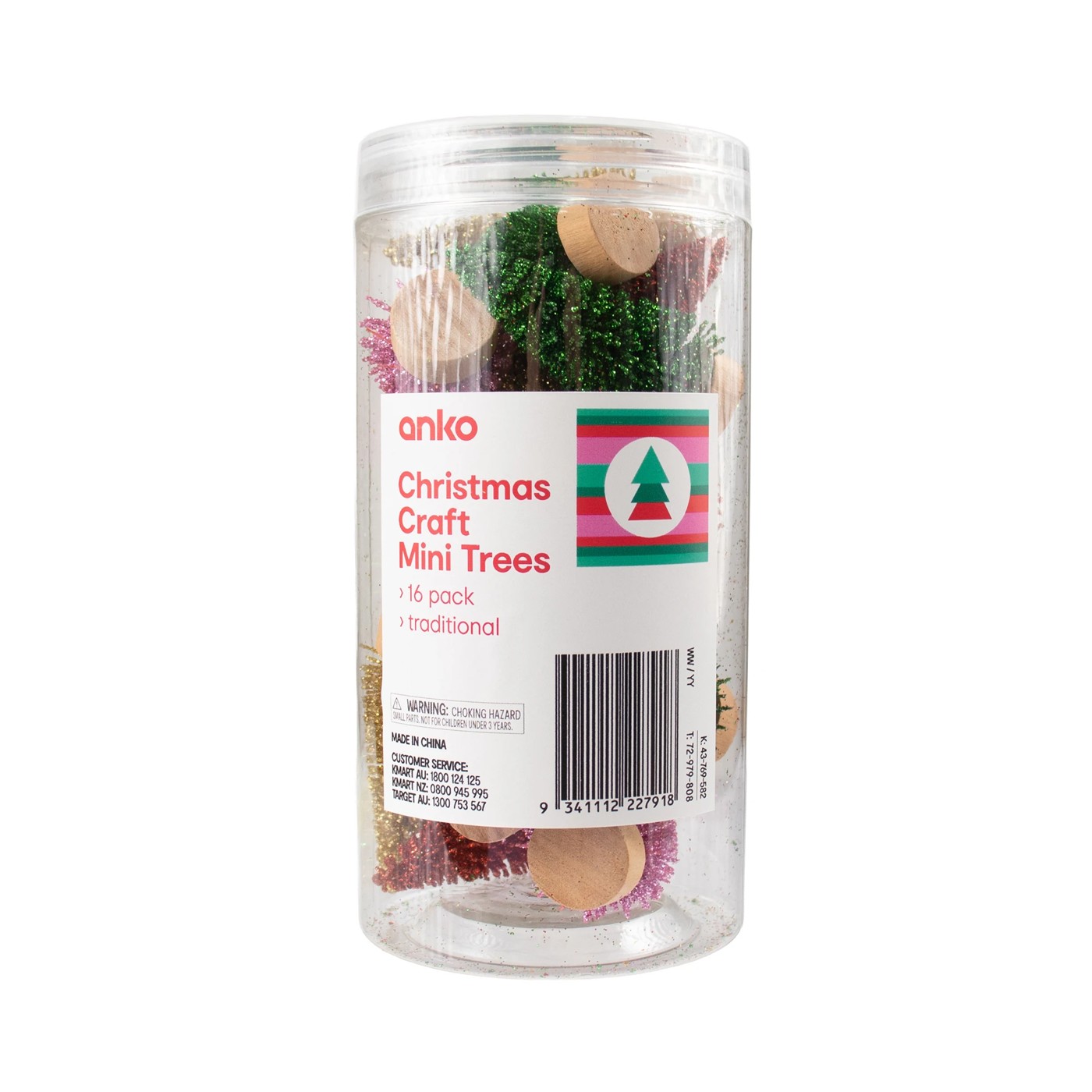 Anko 16 Pack Christmas Craft Mini Trees - Assorted 2 of 6