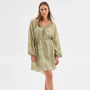 Preview Long Sleeve Embroidered Detail Mini Dress thumbnail 2