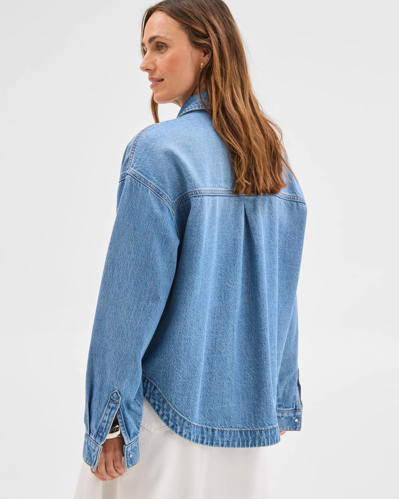 Patch Pocket Denim Shacket 6 of 6