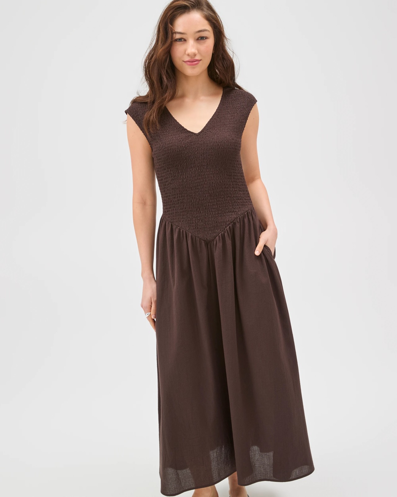 Lily Loves Australian Cotton Shirred Midi Dress 2 of 6