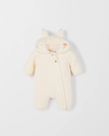 Baby Sherpa Zip Front Bunny Coverall