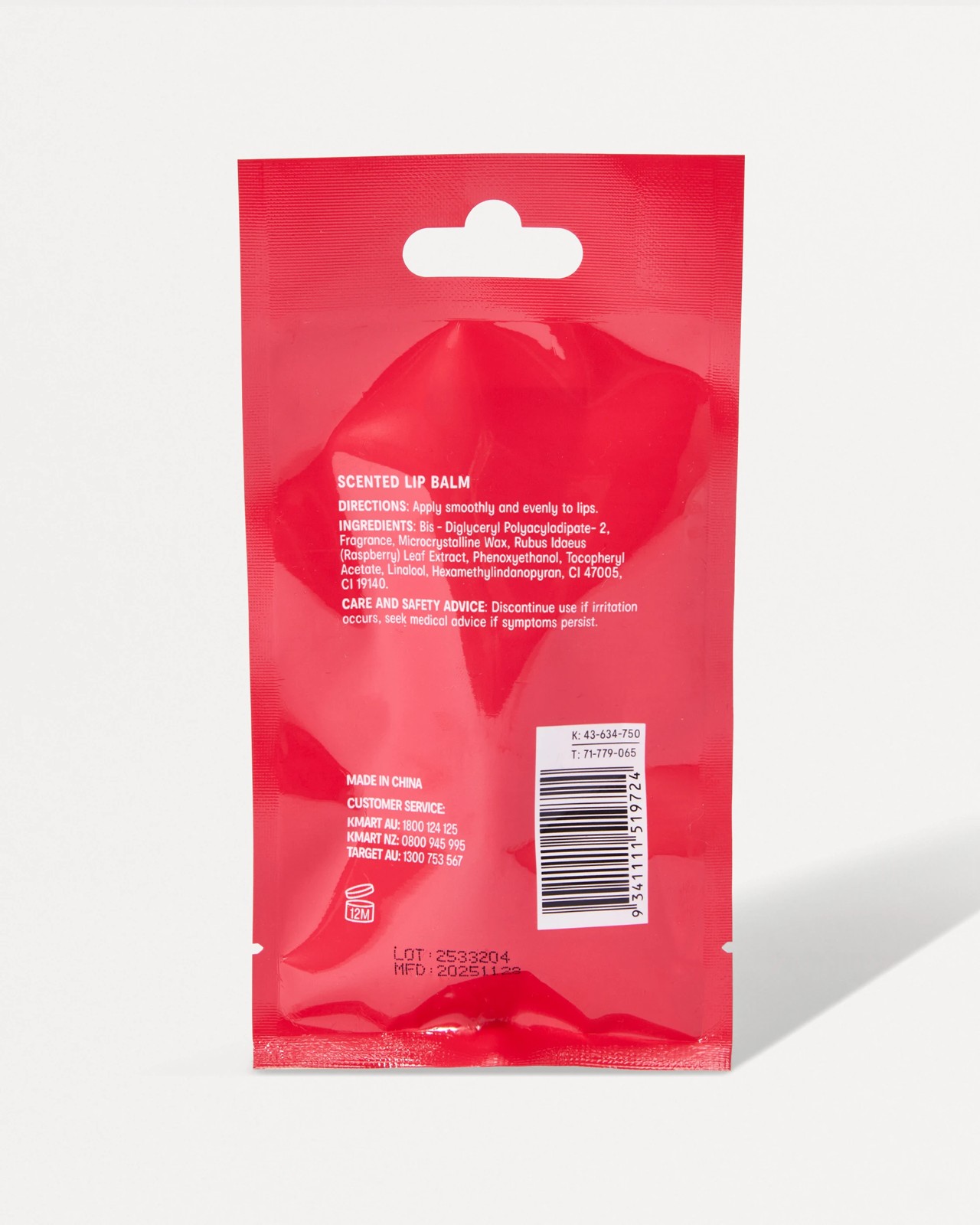 OXX Skincare Lip Care Lip Balm 15ml - Raspberry Scented 5 of 5