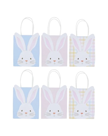 Anko 6 Pack Easter Bunny Loot Bags - Assorted