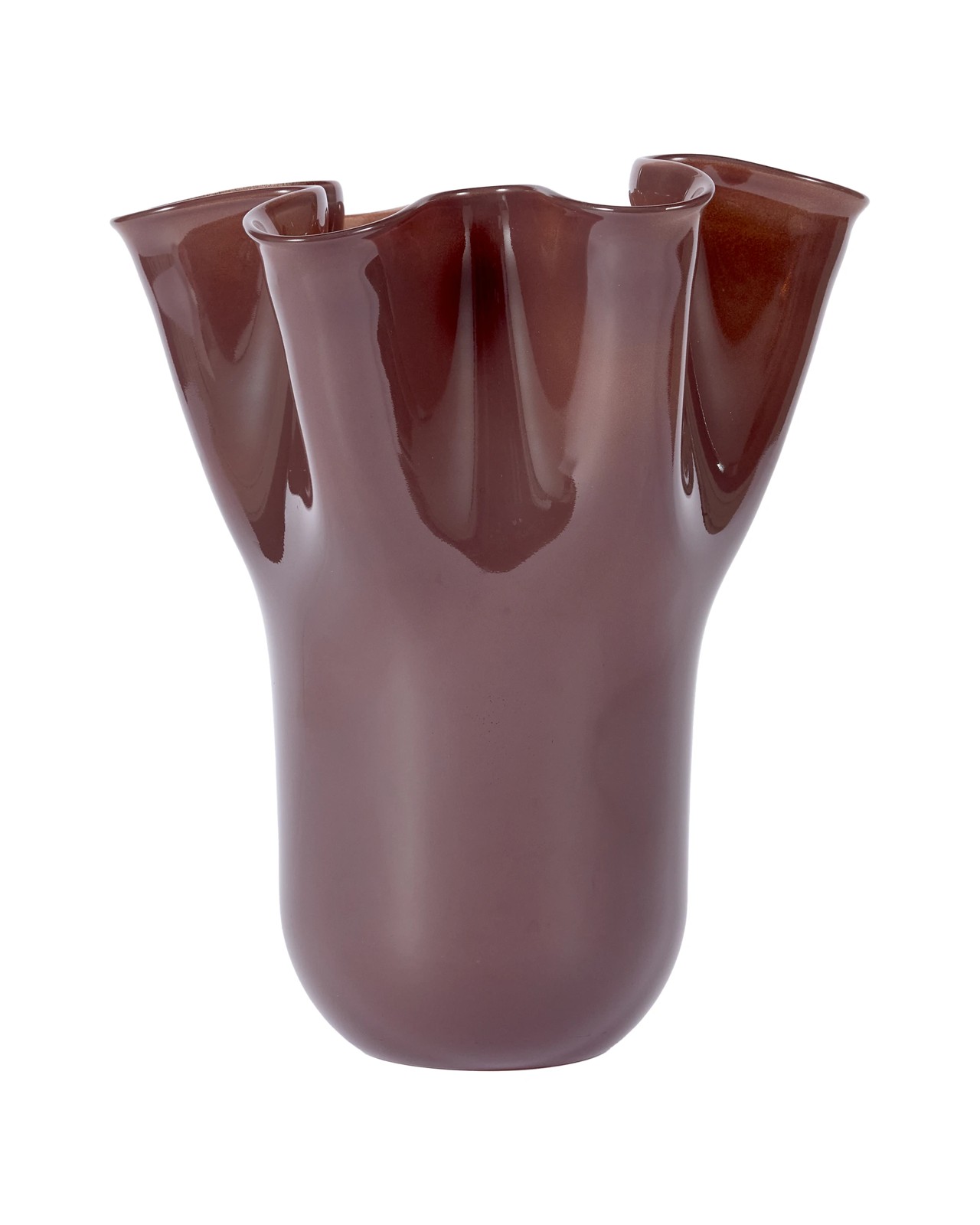 Anko Brown Ruffle Glass Vase 2 of 5
