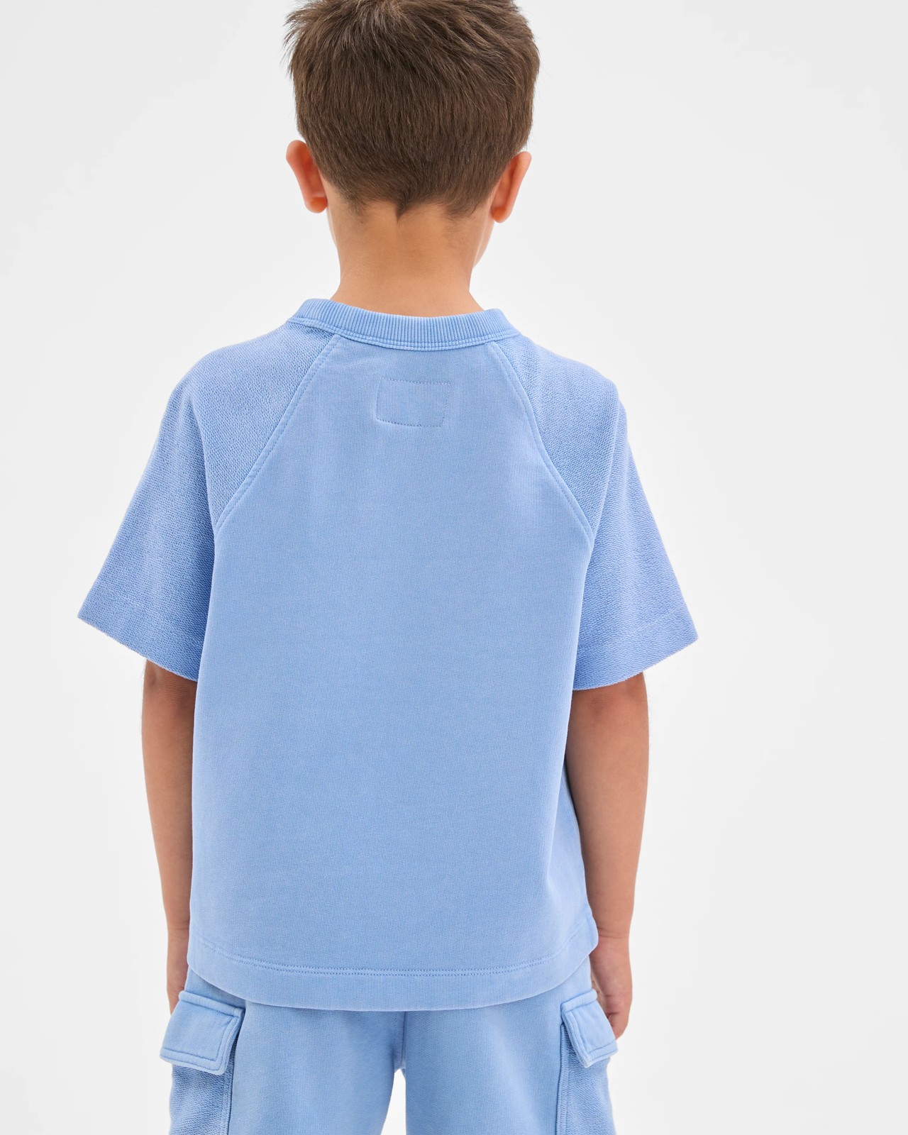 Australian Cotton Oversized Washed T-Shirt - Blue 4 of 6