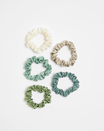 5 Pack Satin Scrunchies