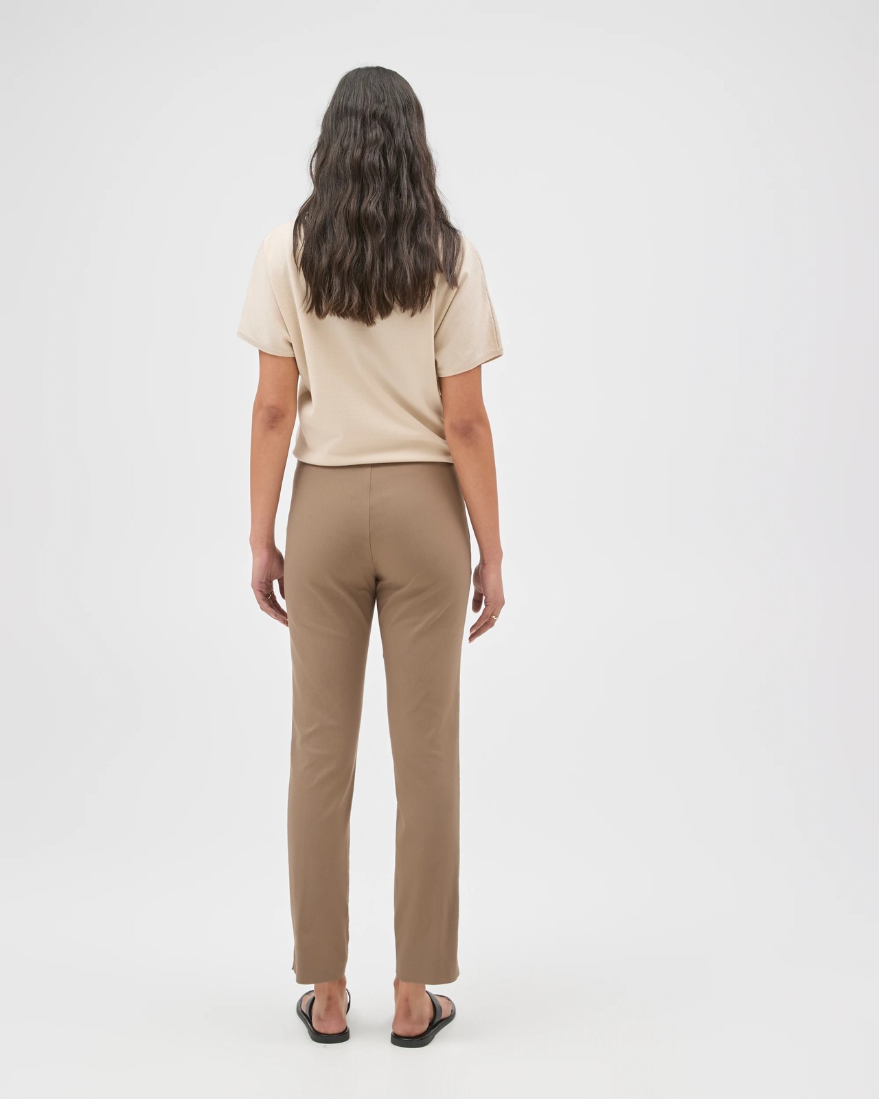 Preview Carrie Bengaline Ankle Length Pants - Smoked Taupe 6 of 6