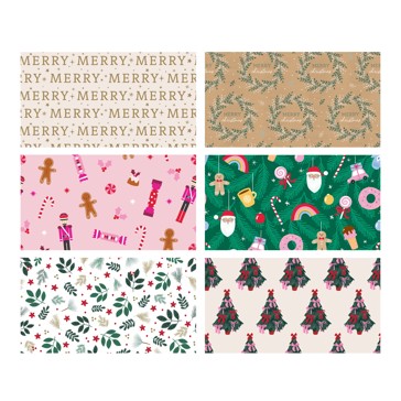 Wishing Tree Christmas Wrapping Paper - 5m, Assorted