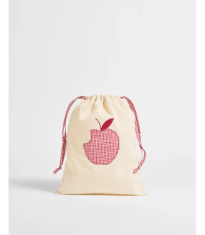 Kids Back To School Apple Drawstring Bag
