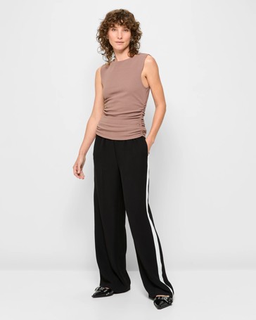 Relaxed Side Stripe Wide Leg Pants - Preview