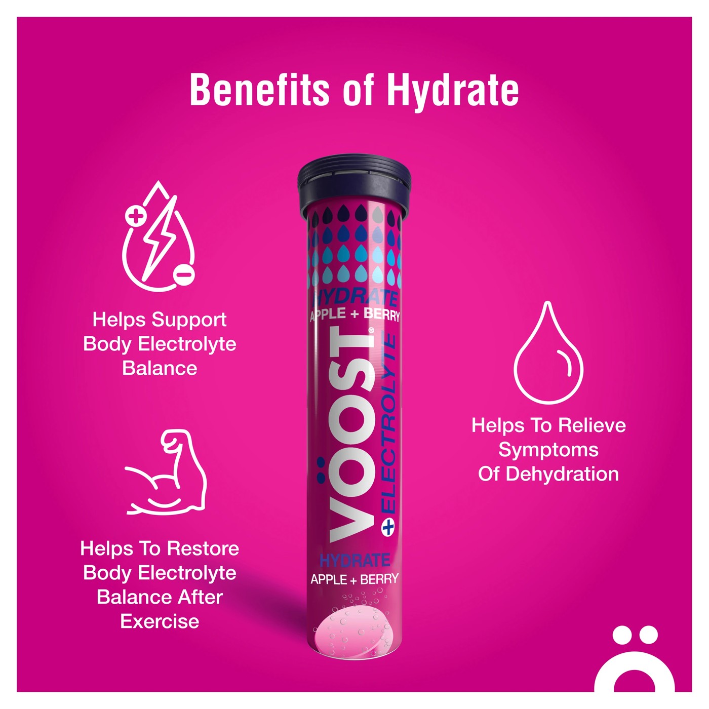 20 Pack Voost Hydrate Electrolyte Vitamins Supplement Effervescent Tablets - Apple and Berry 4 of 5