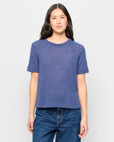 Australian Cotton Blend Textured T-Shirt