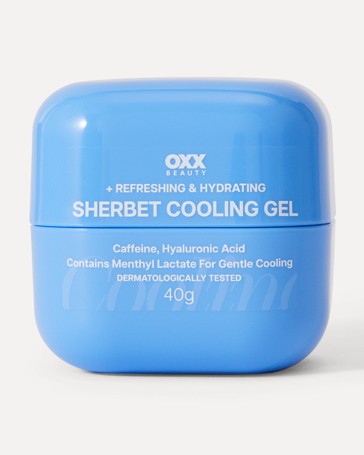 OXX Beauty Refreshing and Hydrating Sherbet Cooling Gel 40g, Caffeine - Hyaluronic Acid and Menthyl Lactate