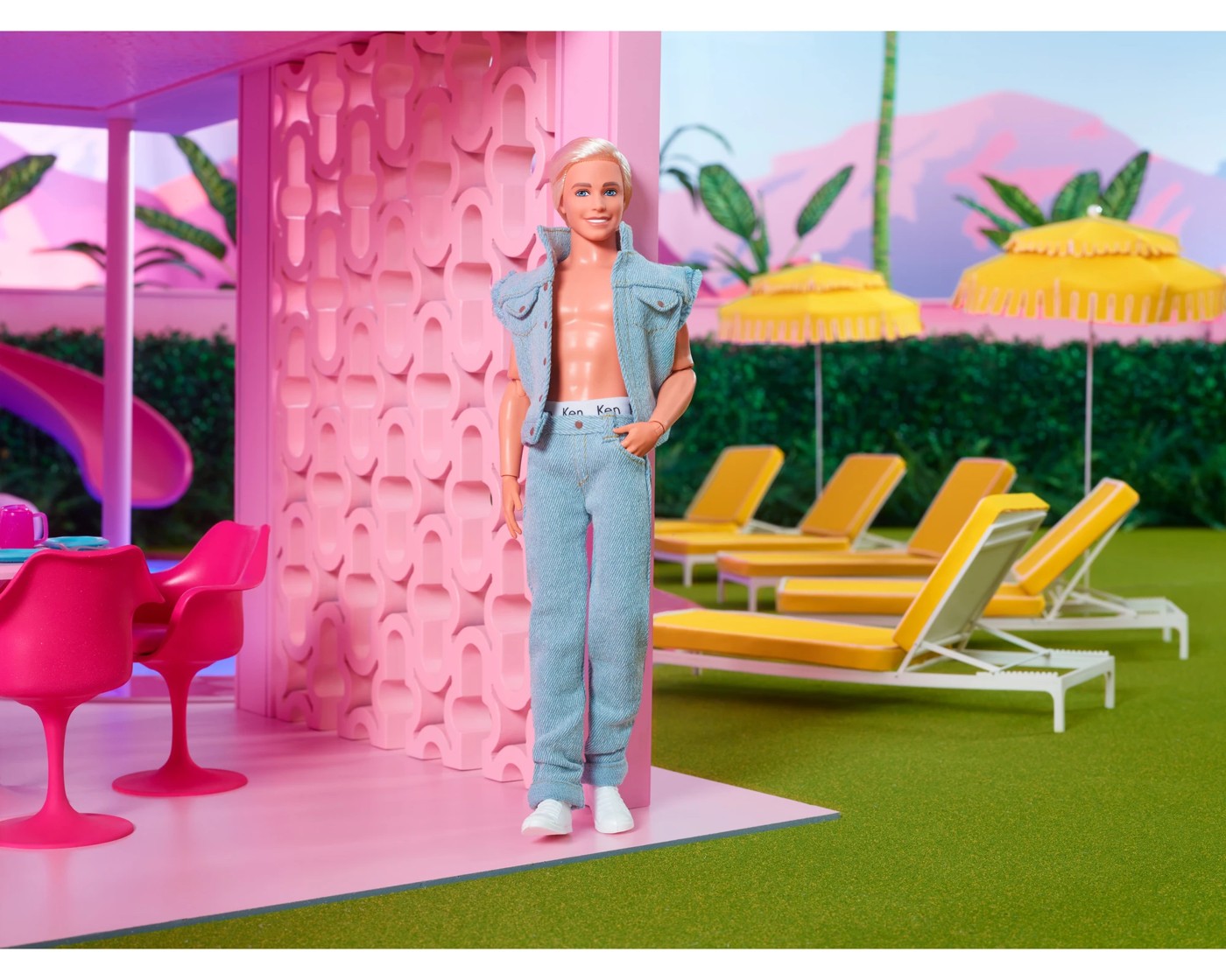 Ken Doll Wearing Pastel Striped Beach Matching Set – Barbie The Movie –  Mattel Creations