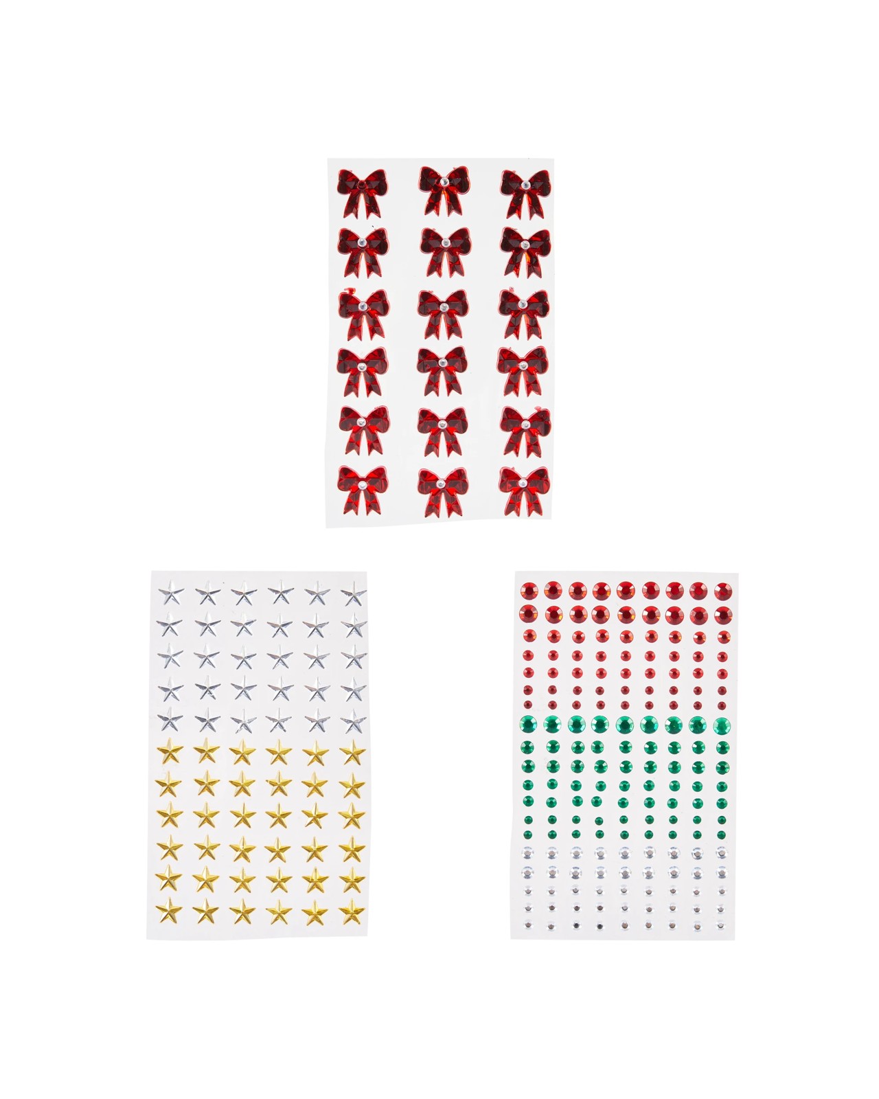 Anko 3 Pack Christmas Craft Gem Stickers 2 of 3