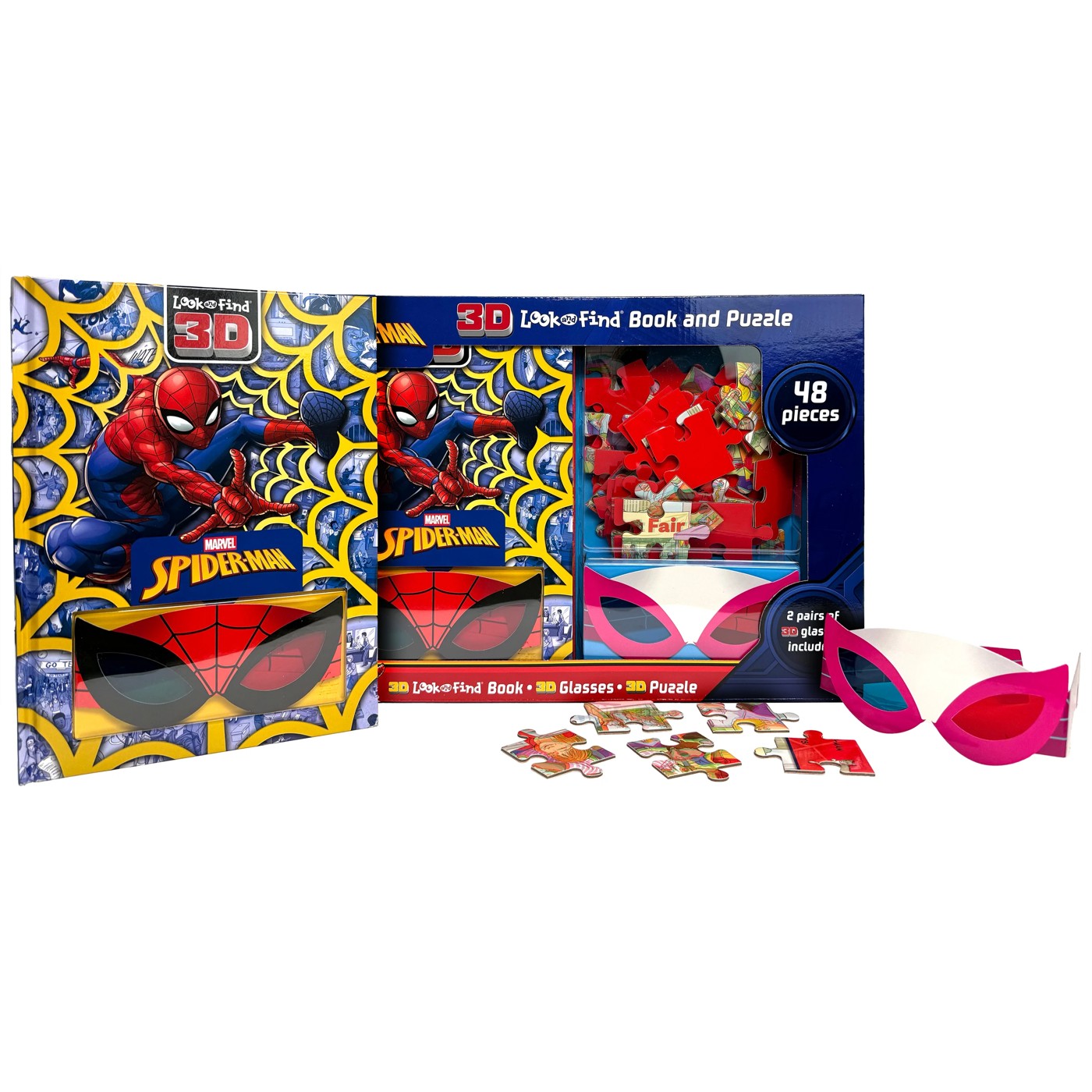 Marvel Spider-Man: 3D Look and Find Book and Puzzle Set 4 of 6