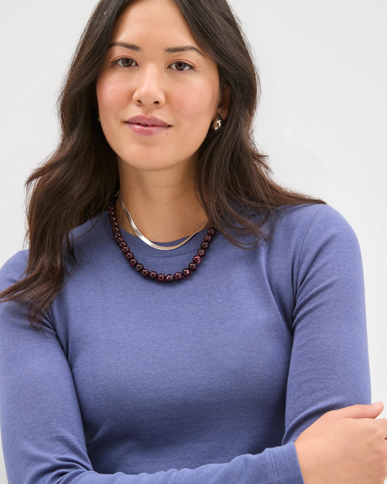 Soft Touch Long Sleeve T-Shirt - Blue Indigo 3 of 5