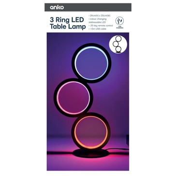 RGB Pixel Table Lamp  3 Ring - Anko