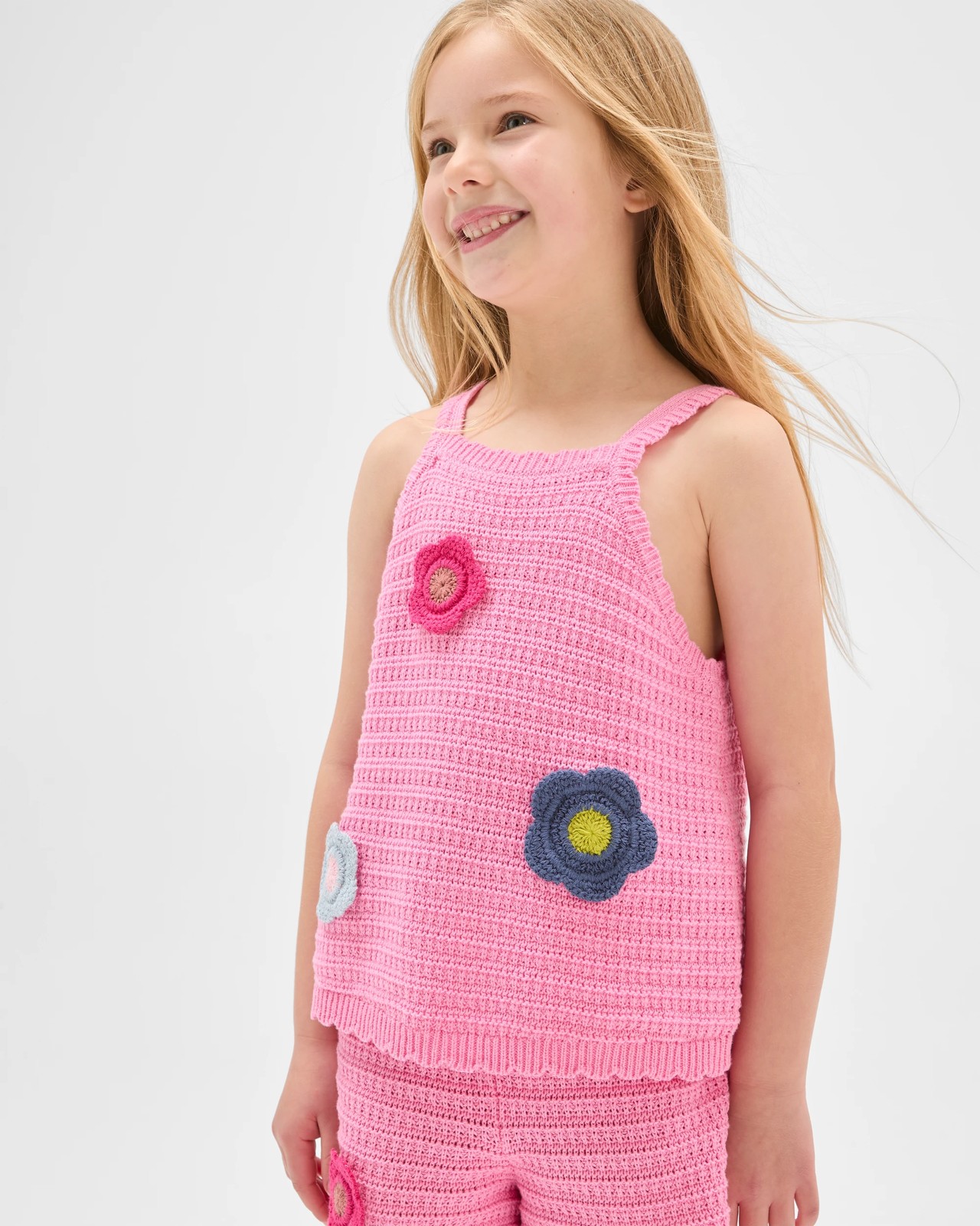 Australian Cotton Crochet Tank Top and Shorts Set 2 of 5